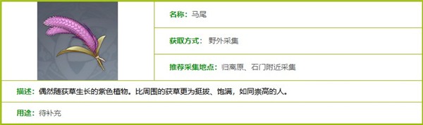 原神马尾在哪采集-原神马尾分布图位置攻略